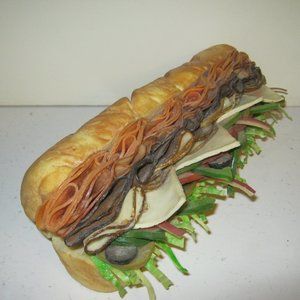 Rubberized submarine sandwich  gag gift xmas